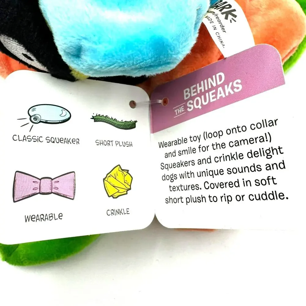 BARK BOX | NEW Bee Mine Corsage‎ Medium Plush Wearable Dog Toy Crinkle Squeaker